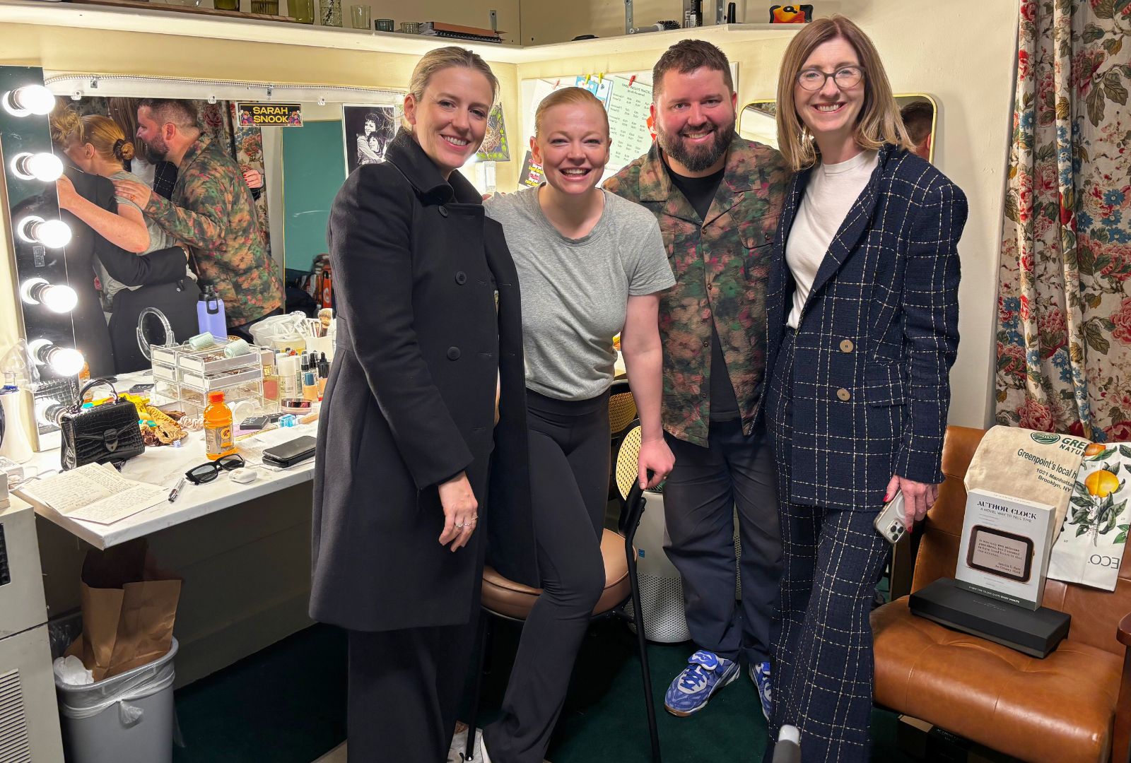 From left to right: Head of Industry Partnerships and Alumni at NIDA Georgia Gilbert (Production, 2001), Sarah Snook (Acting, 2008), Kip Williams (Master of Directing, 2009) and NIDA CEO Liz Hughes.