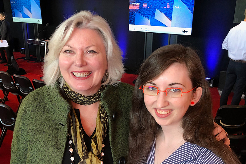 NIDA student Aislinn King and Head of Centre for Design Practices Dr Julie Lynch