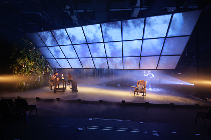 Image of video projection in 2020 student production 'Ghosts
