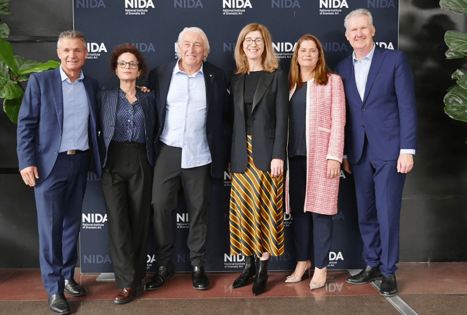 From left to right: The Hon Matt Thistlewaite MP, Sigrid Thornton, AO, Chairman of the NIDA Foundation Trust, Peter Ivany, AO, NIDA CEO, Liz Hughes, NIDA Chair, Catherine West, The Hon Tony Burke MP.
