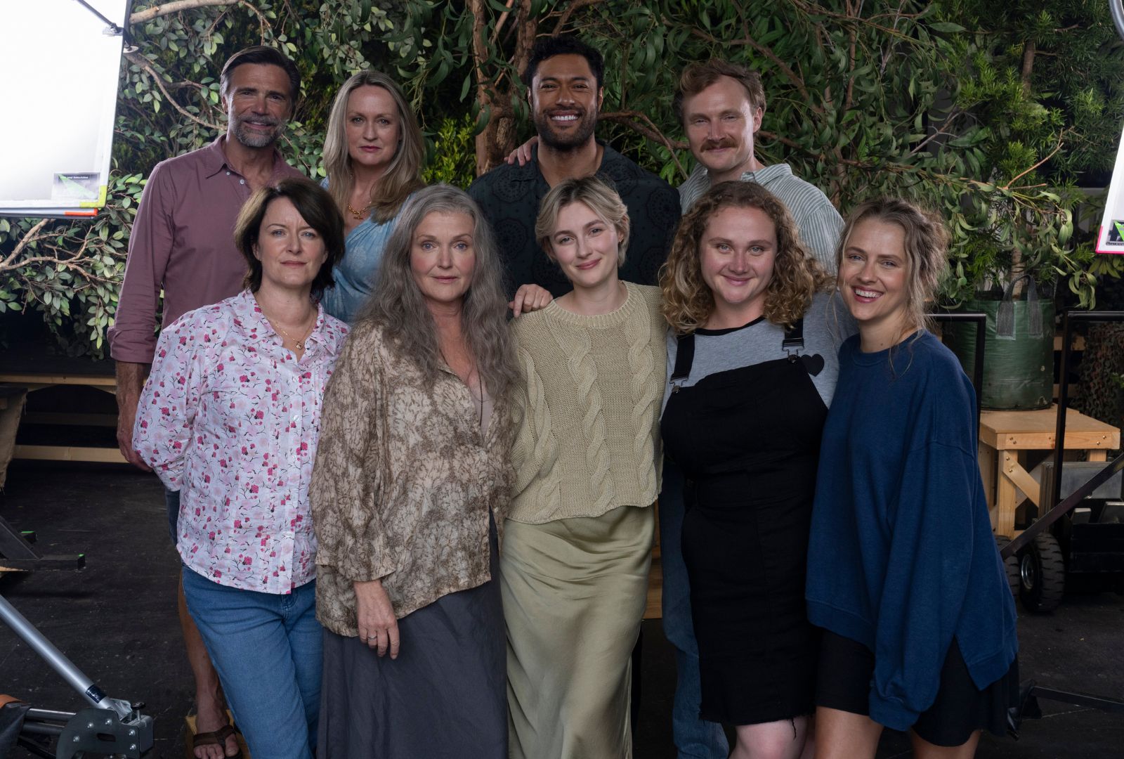 Cast photo from 'The Last Anniversary'. (Front row L-R) Susan Prior, Miranda Richardson, Claude Scott-Mitchell, Danielle Macdonald and Teresa Palmer. (Back row L-R): Jeremy Lindsay Taylor, Helen Thomson, Uli Latukefu and Charlie Garber.